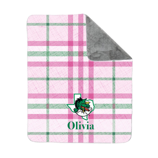 Personalized Dragon Plaid Blanket