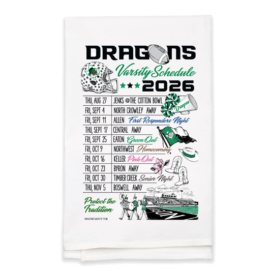 Football Schedule Kitchen Towel
