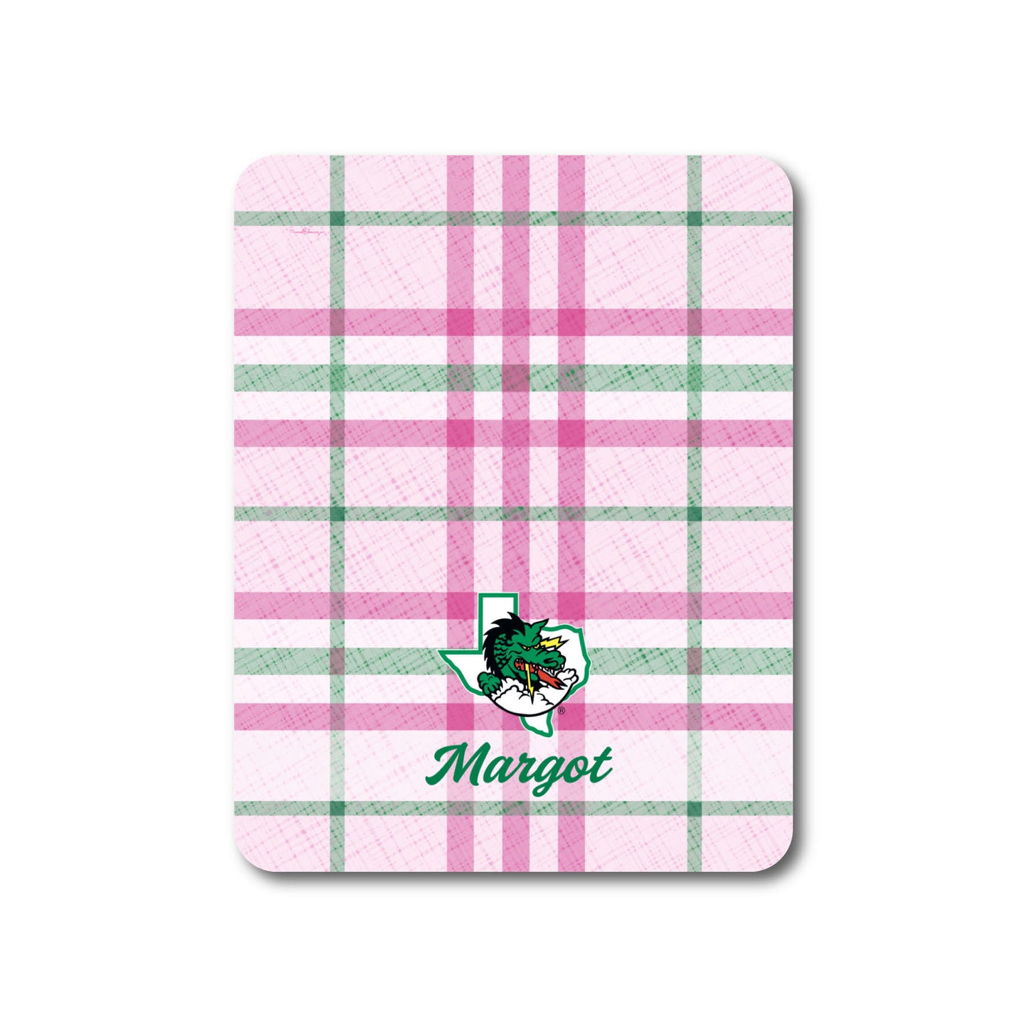 Personalized Dragon Plaid Blanket