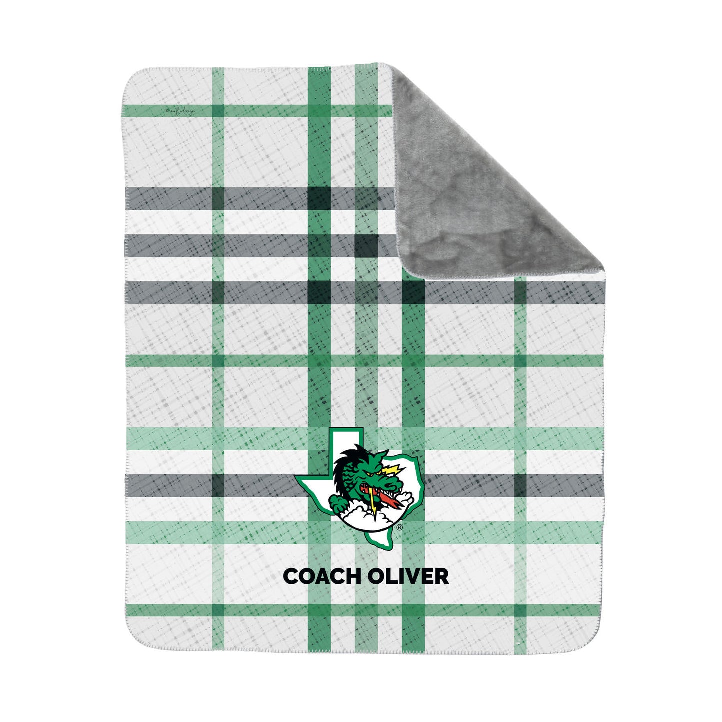 Personalized Dragon Plaid Blanket