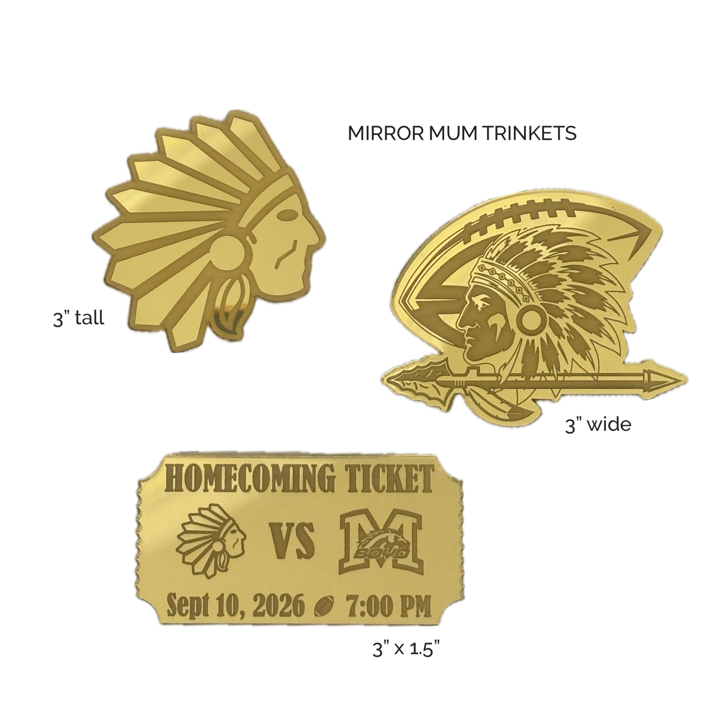 HOCO Gold Mirror MUM Trinkets