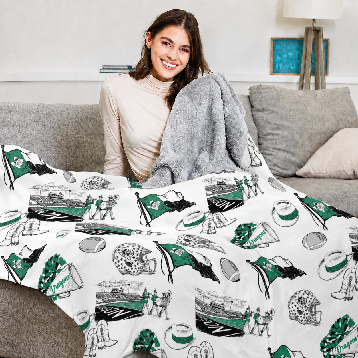 Carroll Gameday Toile Blanket